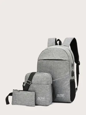 3 in 1 USB Laptop Multipurpose Laptop Backpack Set