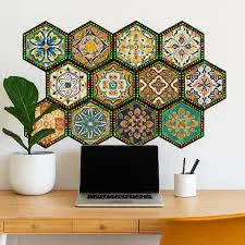 Tile Sticker Hexagon (Pack of 12)