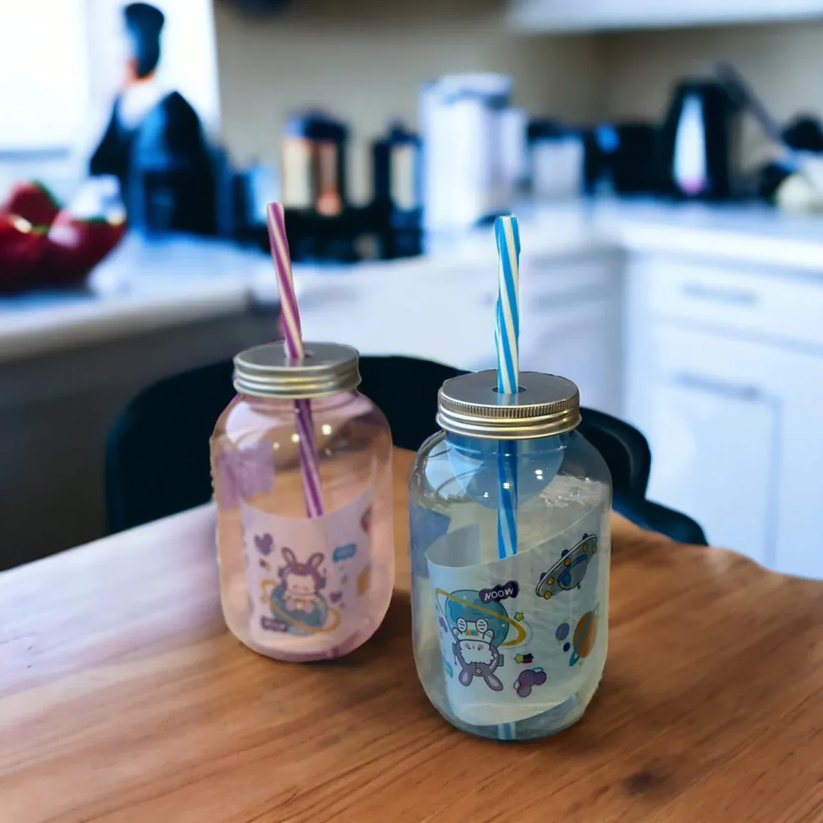 baby jar with straw