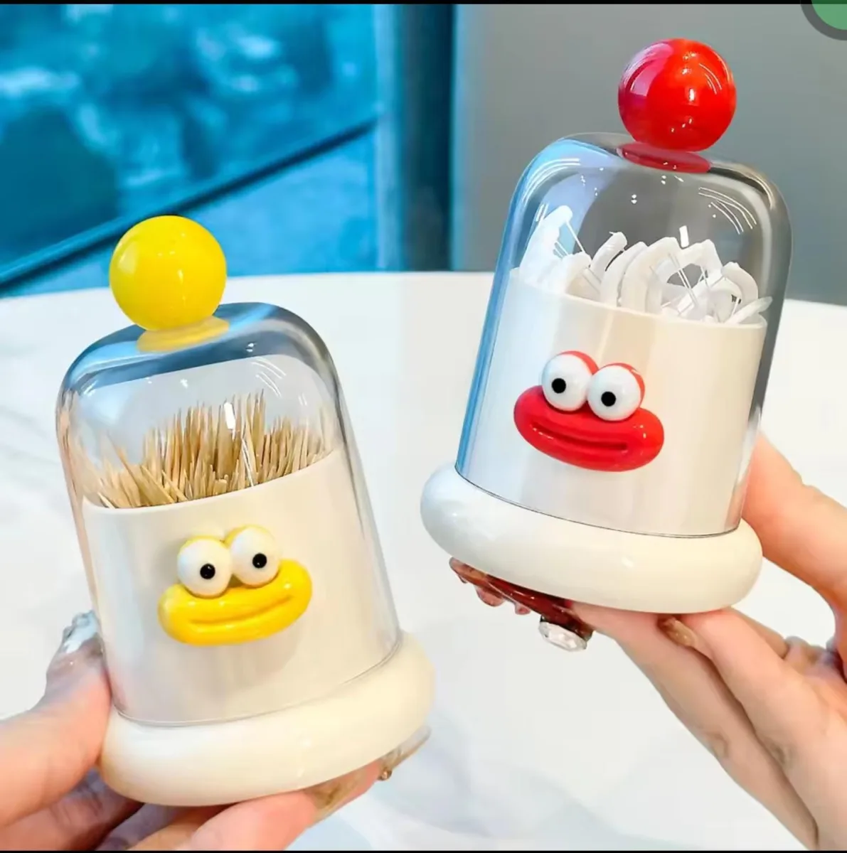 Toothpick Holder Smiley Small (Assorted Colour)