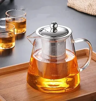 Glass Kettle, 32oz/950ml Glass Teapot with Removable Stainless Steel Filter