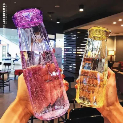 Diamond Top Bottle (Assorted Colour)