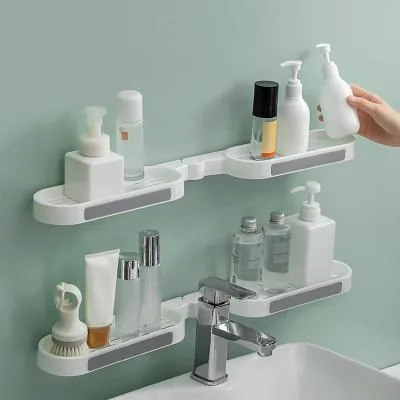 Multifunctional Bathroom Support Shelf Drill Free Nail Free