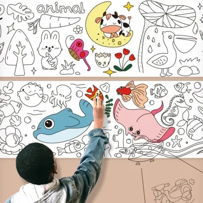 graffiti colouring roll (random designs)
