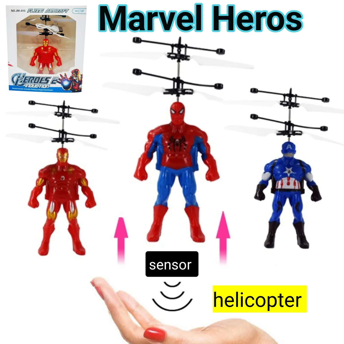 Spider Super hero Sensor Rechargeable helicopter