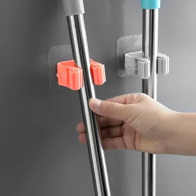 Single Broom Holder (Pink Colour)