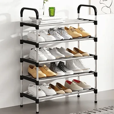 Stainless steel 5 layer Shoe Rack (Assorted Colour)